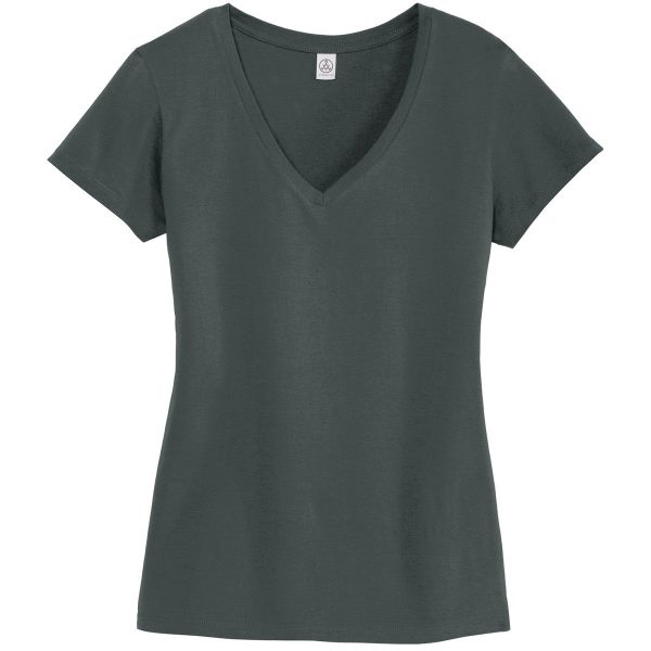 Alternative Apparel Women s Deep Charcoal Legacy V-Neck T-Shirt For Discount