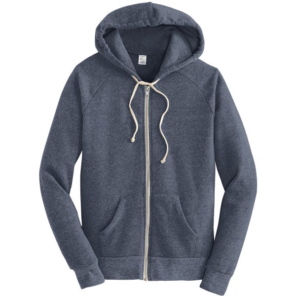 Alternative Apparel Women s Eco True Navy Adrian Eco-Fleece Full Zip Hoodie For Discount