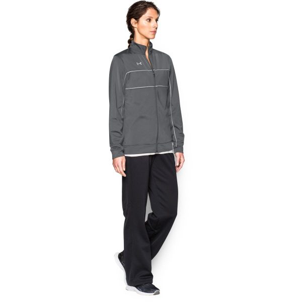 Under Armour Women s Graphite Rival Knit Warm-Up Jacket For Sale - Image 5
