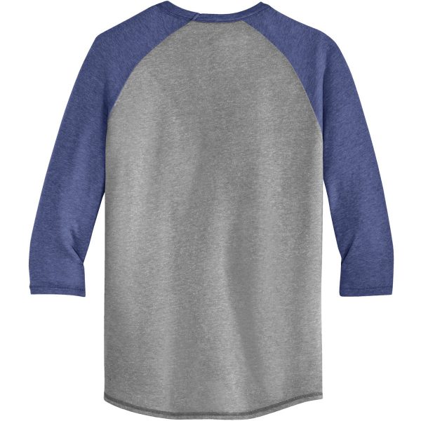 Alternative Apparel Men s Smoke Vintage Royal Dugout 3 4-Sleeve Vintage 50 50 Tee Online now - Image 2
