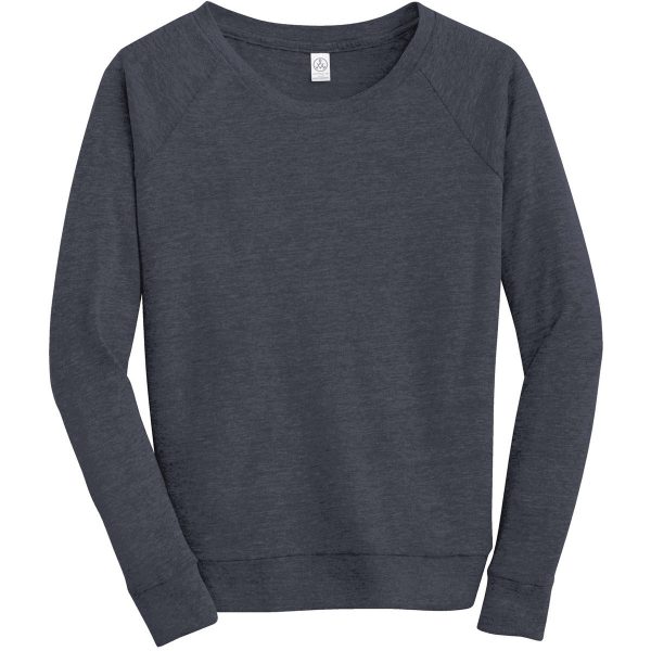 Alternative Apparel Women s True Navy Eco-Jersey Slouchy Pullover Online Sale