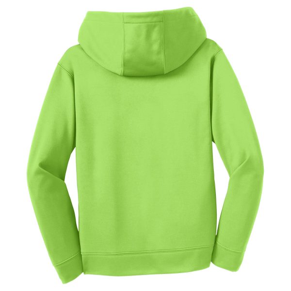 Sport-Tek Youth Lime Shock Sport-Wick Fleece Hooded Pullover Discount - Image 2