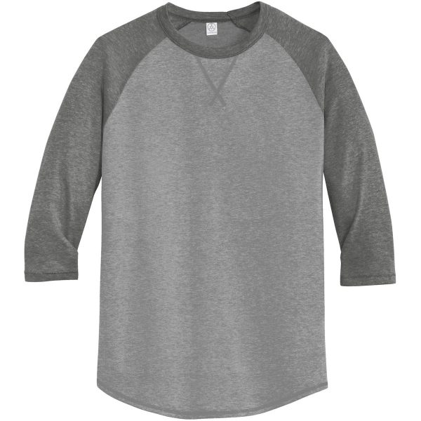 Alternative Apparel Men s Smoke Vintage Coal Dugout 3 4-Sleeve Vintage 50 50 Tee Supply