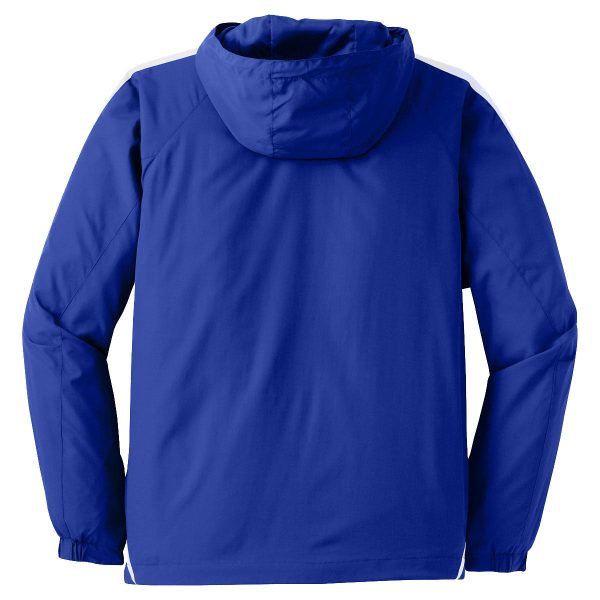 Sport-Tek Men s True Royal White Colorblock Raglan Anorak For Discount - Image 2