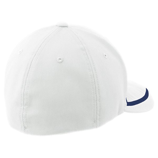 Sport-Tek White True Navy Flexfit Performance Colorblock Cap Discount - Image 3