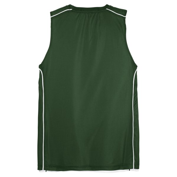 Sport-Tek Youth Forest Green PosiCharge Mesh Reversible Sleeveless Tee on Sale - Image 2