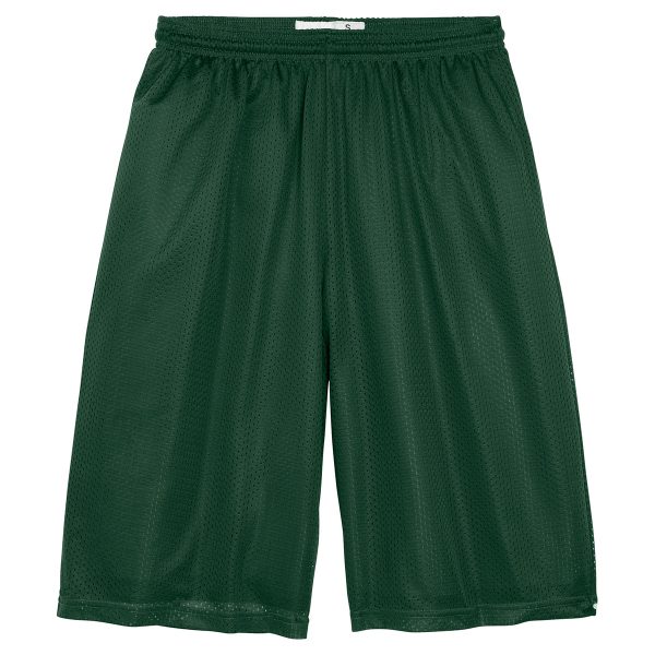 Sport-Tek Men s Forest Green Extra Long PosiCharge Classic Mesh Short For Sale