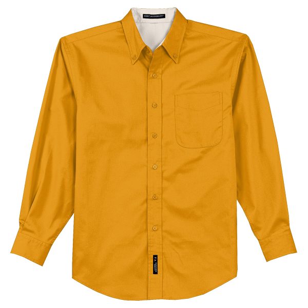 Port Authority Men s Athletic Gold Tall Long Sleeve Easy Care Shirt on Sale