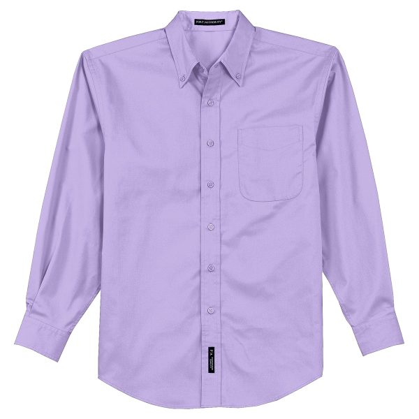 Port Authority Men s Bright Lavender Tall Long Sleeve Easy Care Shirt For Discount