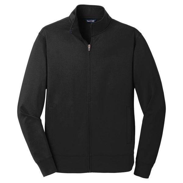 Sport-Tek Men s Black Sport-Wick Fleece Full-Zip Jacket Online now