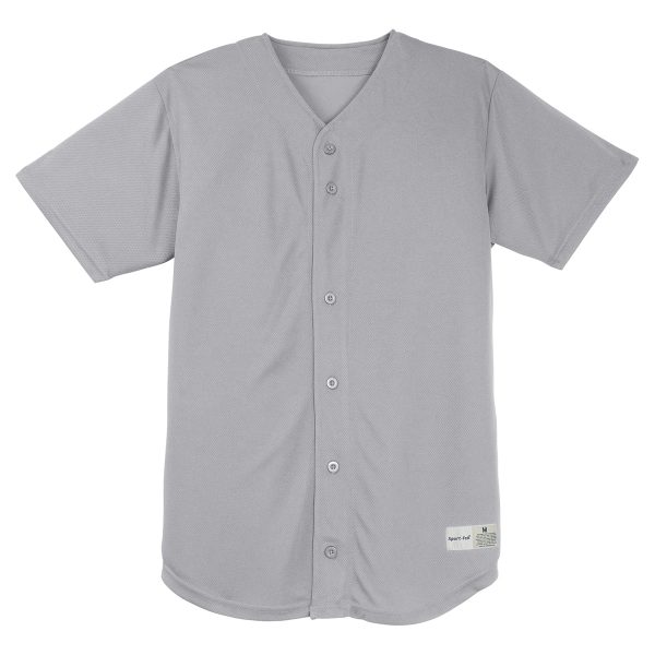 Sport-Tek Men s Silver PosiCharge Tough Mesh Full-Button Jersey Online Hot Sale