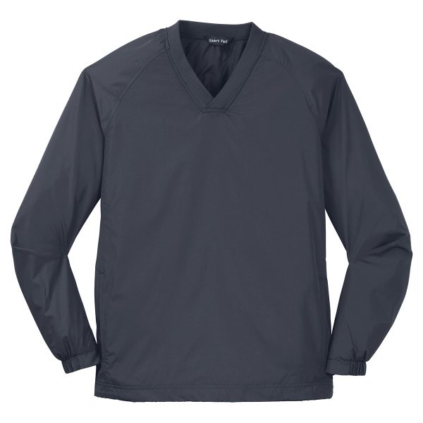Sport-Tek Men s Graphite Grey V-Neck Raglan Wind Shirt Online Hot Sale