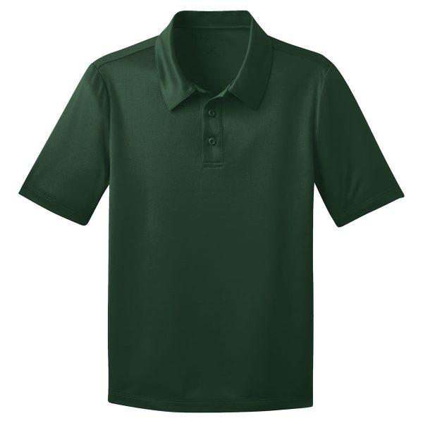 Port Authority Youth Dark Green Silk Touch Performance Polo Cheap
