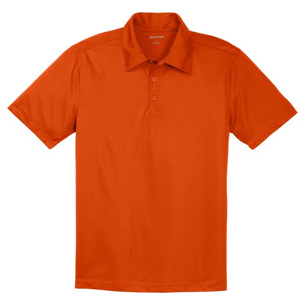 Sport-Tek Men s Deep Orange PosiCharge Active Textured Polo For Sale